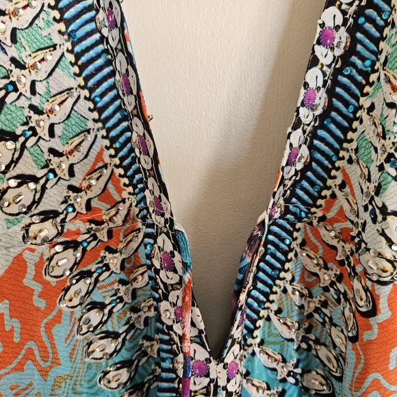 Sakkas Colorful Abstract Pattern Dress - Picture 6 of 6